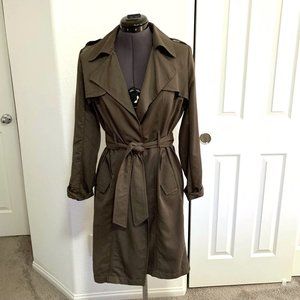 New York & Company Olive Trench Coat